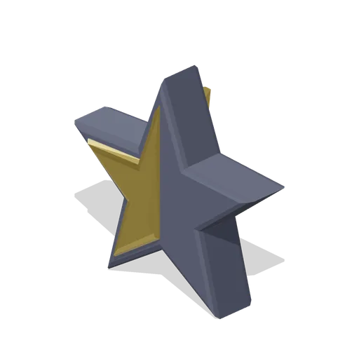 Star icon, half filled (Game UI icon library)