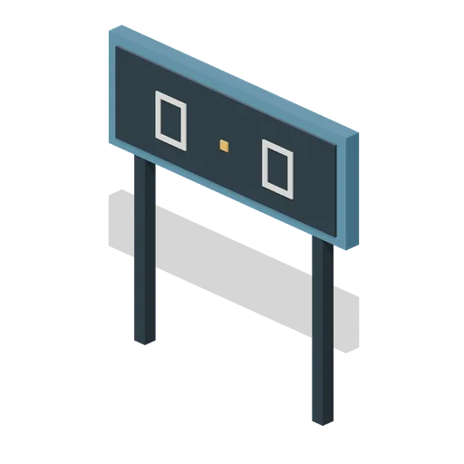 Club neutral elevated scoreboard (Football Soccer Stadium and Club Grounds)