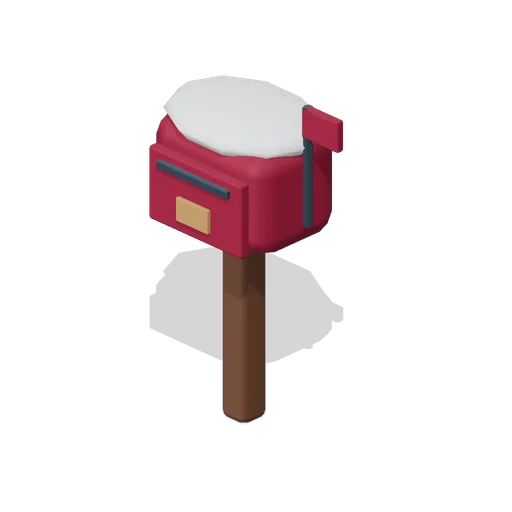 Rounded Village Postbox (Alpine Snow Village)