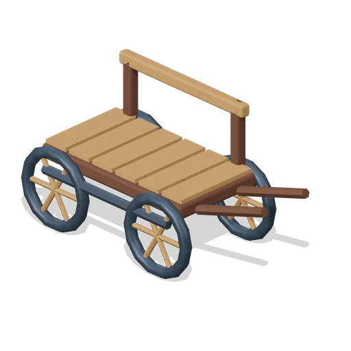 Spoked Village Handcart (Alpine Snow Village)