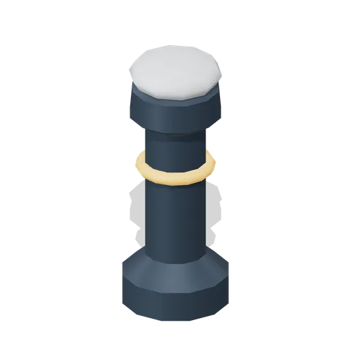 Snow Capped Iron Bollard (Alpine Snow Village)