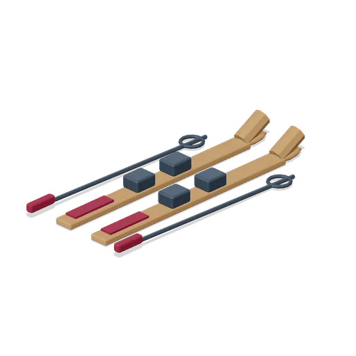 Alpine Skis And Poles (Alpine Snow Village)