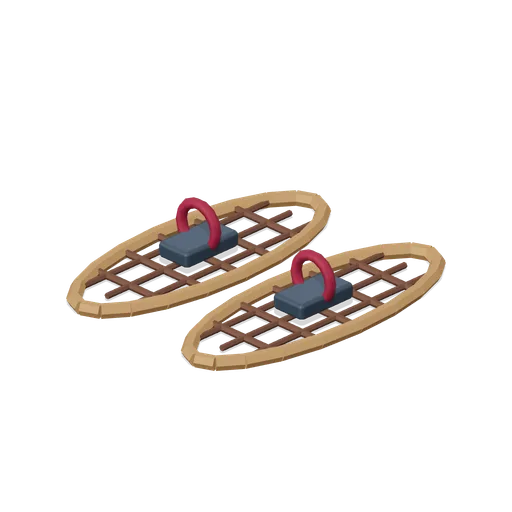 Woven Timber Snowshoes (Alpine Snow Village)