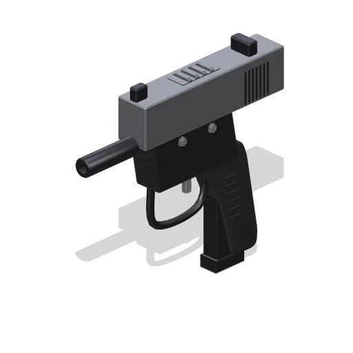Service pistol with slide open (FPS Weapon Set and Firing Range)