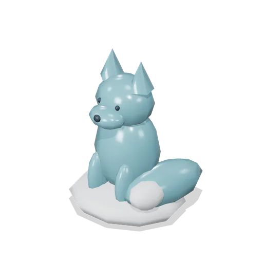 Ice Fox Sculpture (Alpine Snow Village)