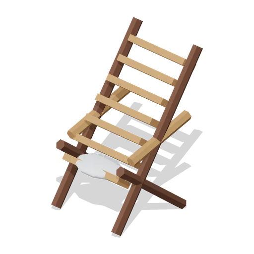 Slatted Alpine Deckchair (Alpine Snow Village)