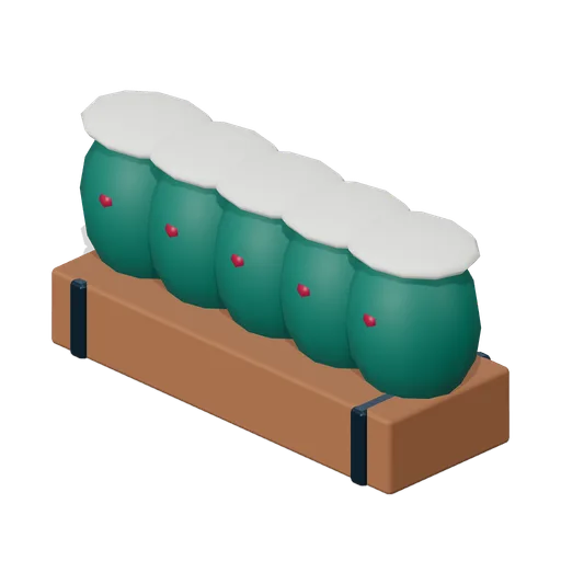 Holly Hedge Planter (Storybook Christmas Market)