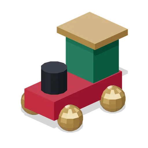 Wooden toy train (Christmas Village)