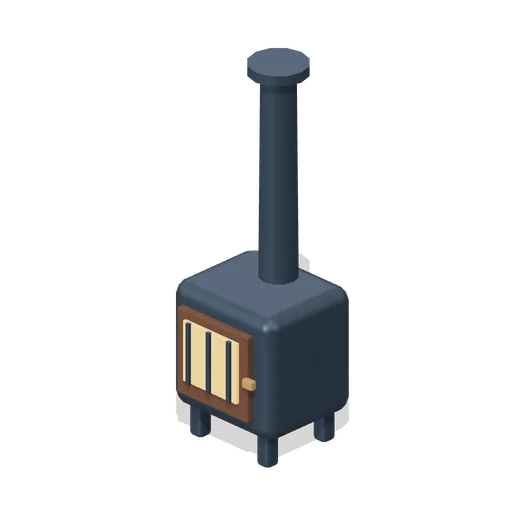 Cast Iron Cabin Stove (Alpine Snow Village)