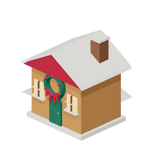 Snowy Christmas cottage (Christmas Village)