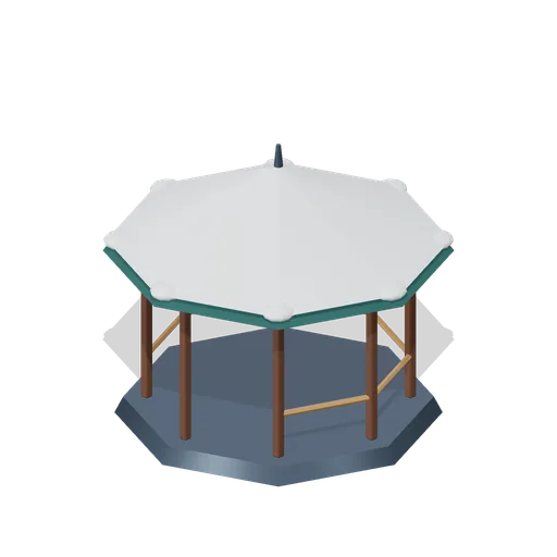 Octagonal Winter Pavilion (Alpine Snow Village)