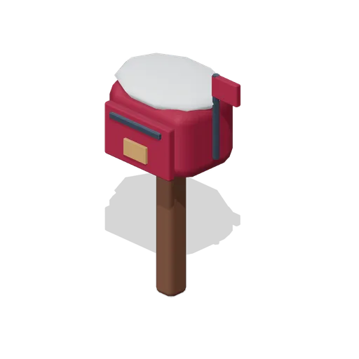 Rounded Village Postbox (Alpine Snow Village)