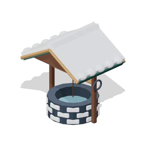 Frozen Roofed Well (Alpine Snow Village)