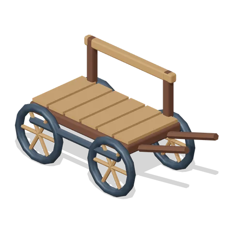Spoked Village Handcart (Alpine Snow Village)