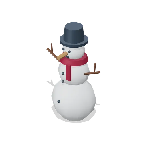 Smiling Scarf Snowman (Alpine Snow Village)