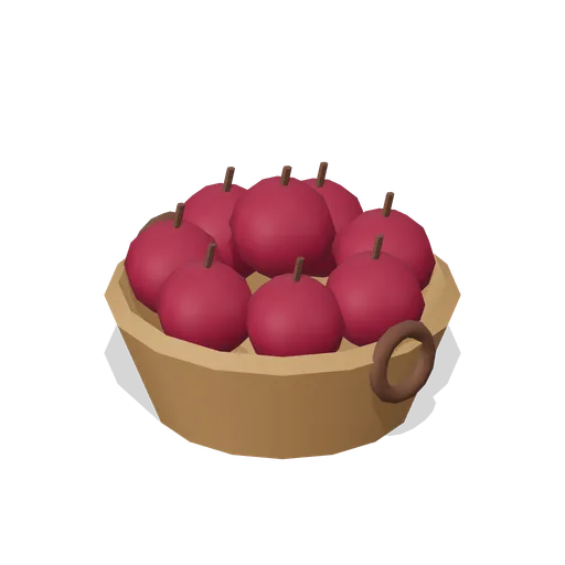 Winter Apple Basket (Alpine Snow Village)