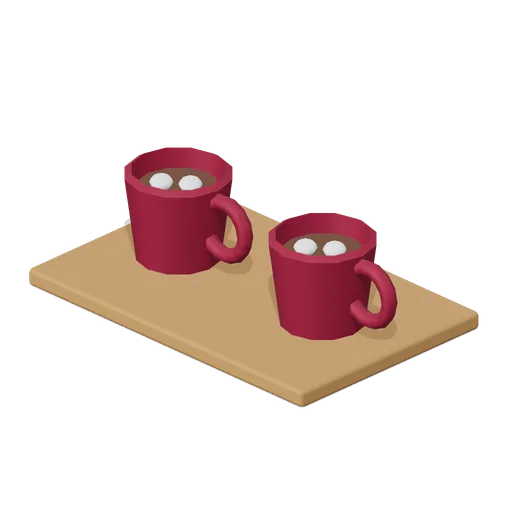 Marshmallow Cocoa Tray (Alpine Snow Village)