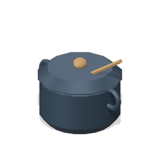 Covered Soup Pot (Alpine Snow Village)