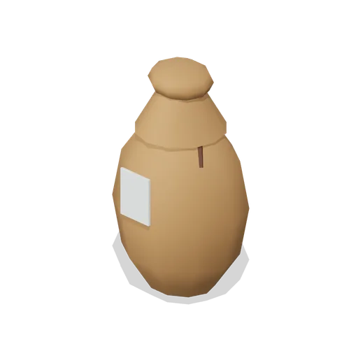 Tied Winter Provisions Sack (Alpine Snow Village)