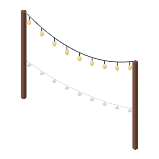 Warm Festoon Light Span (Alpine Snow Village)