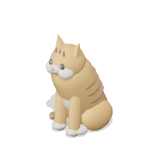 Cat Sitting (Ginger Tabby) (Companion Animals and Pet Home)