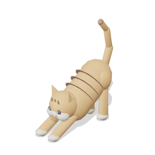 Cat Stretching (Ginger Tabby) (Companion Animals and Pet Home)