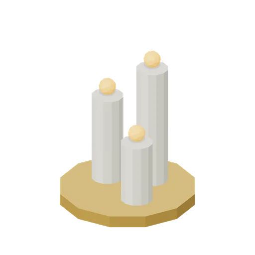 Candle Trio (North Pole Village)