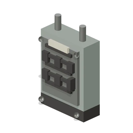 Signal House: Wall-side breaker box