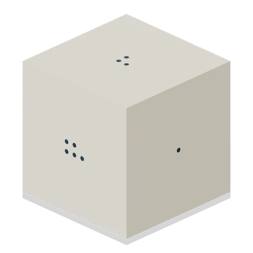D6 cubic die (Board Game Pieces, Dice and Tokens)