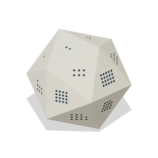 D20 icosahedral die (Board Game Pieces, Dice and Tokens)
