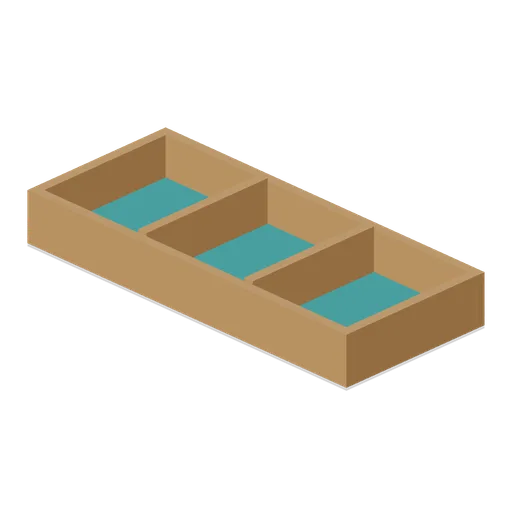 Three compartment sorting tray (Tabletop Game Components)