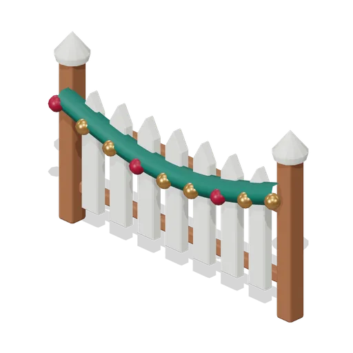 Garland Picket Fence (Storybook Christmas Market)