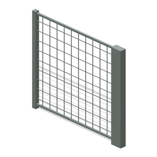 mesh fence end (Zoo and Safari Park Builder)