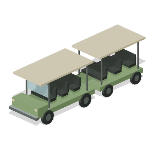 park tram with trailer (Zoo and Safari Park Builder)