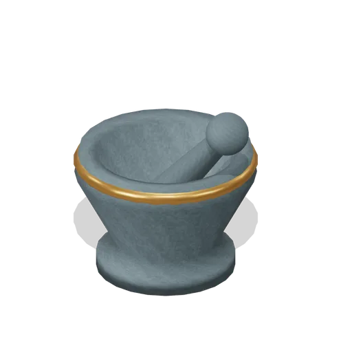 Brass-banded mortar and pestle (Hollowwick Halloween)