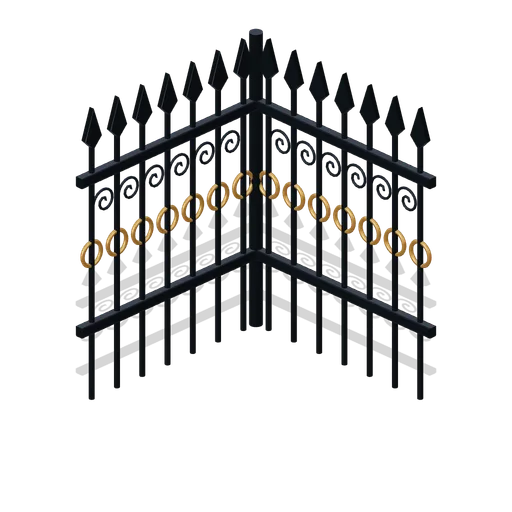 Scrollwork fence corner (Hollowwick Halloween)