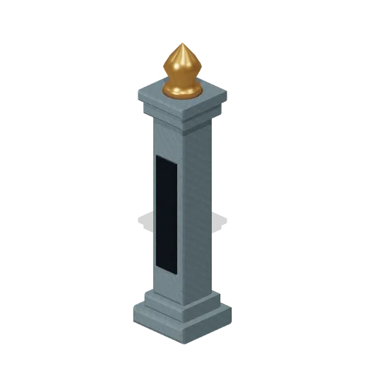 Finial-topped gate pillar (Hollowwick Halloween)