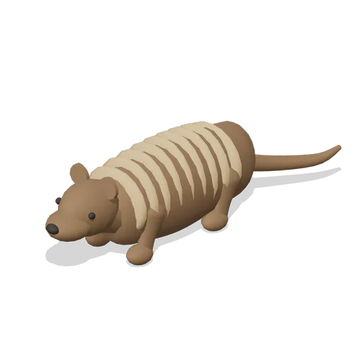 nine banded armadillo (Rainforest and Jungle Fauna)