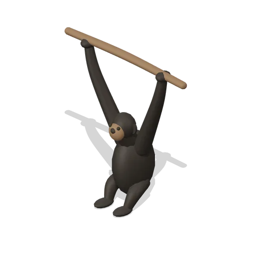 gibbon brachiating (Jungle and Rainforest Animals)