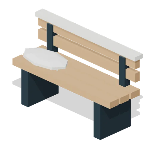 Snow Dusted Bench (Winter Hearth Village)