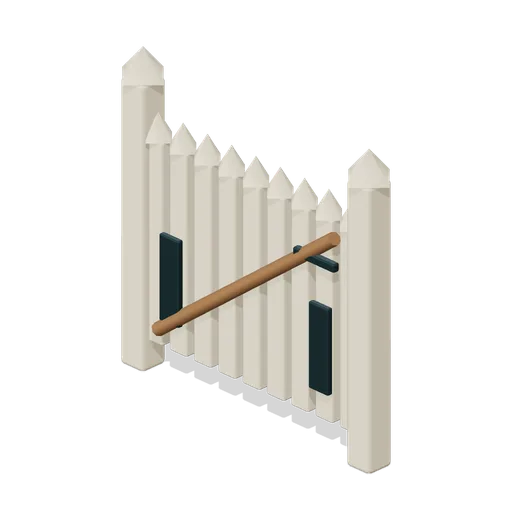 Garden gate with latch (Almanac Gardens)