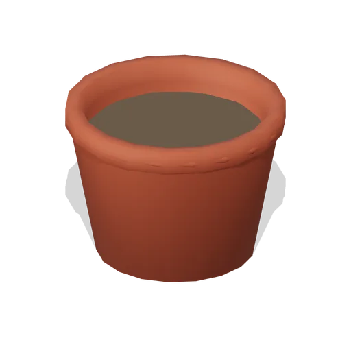 Rolled-rim terracotta planter (Almanac Gardens)