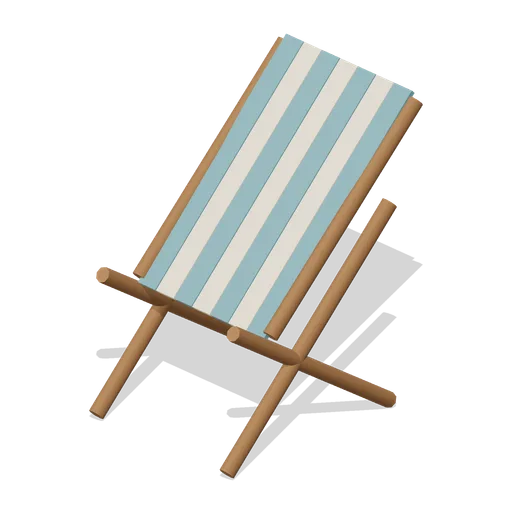 Striped canvas deckchair (Almanac Gardens)