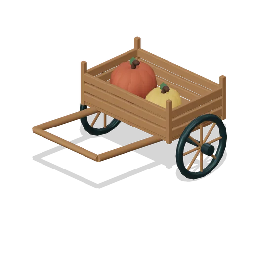 Two-wheel harvest cart (Almanac Gardens)