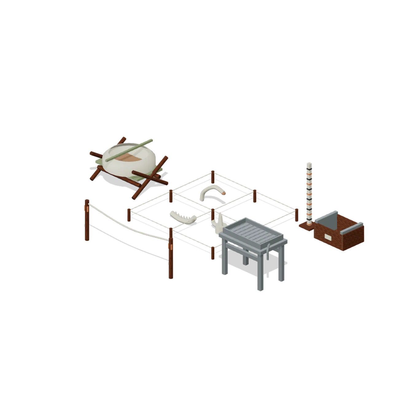 Prehistoric Expedition Sites assembled scene