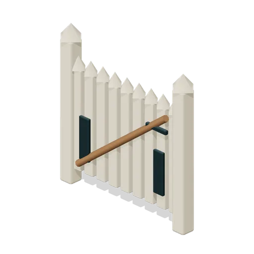 Garden gate with latch (Almanac Gardens)