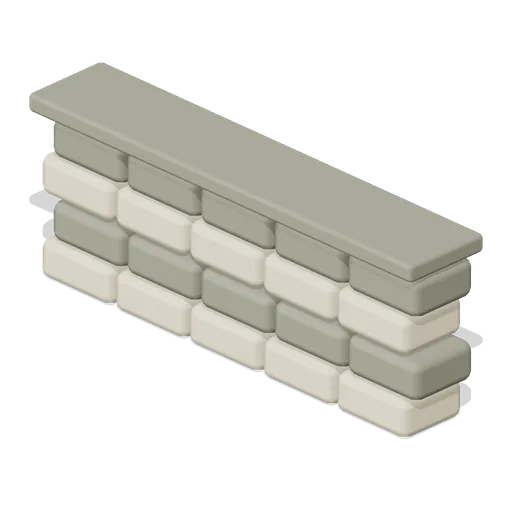 Capped garden stone wall (Almanac Gardens)