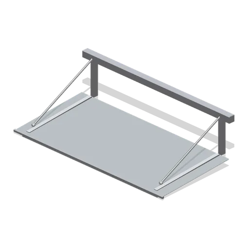 Fixed glass entrance canopy (Cafe, Bakery and Coffee Bar)