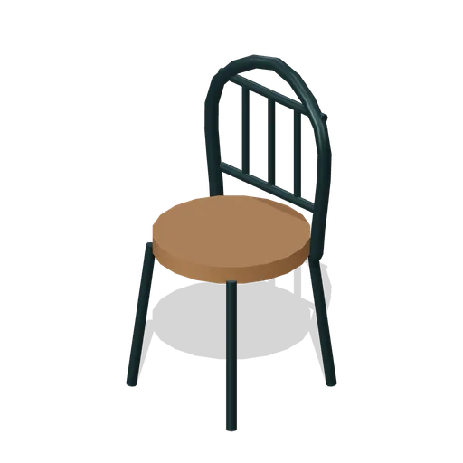 Bent metal bistro chair (Almanac Gardens)