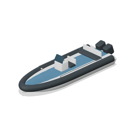 Large RIB with twin outboards (Powerboat Racing and Launch Ramp)